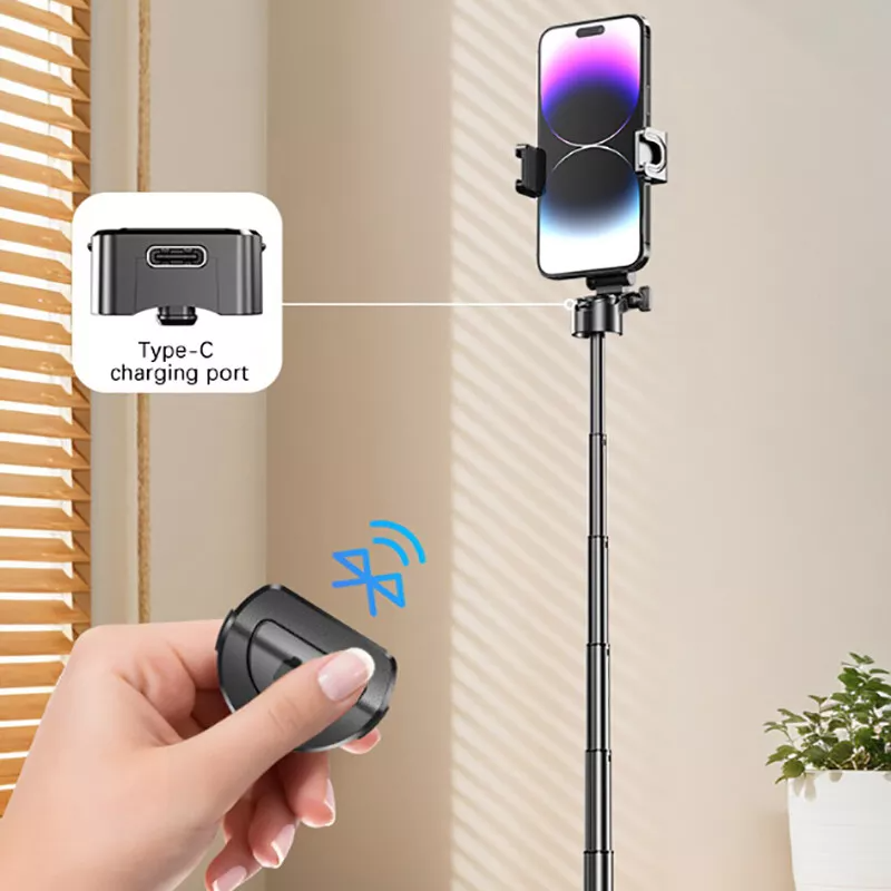 Trépied Smartphone Pro 360° avec Télécommande & Charge USB-C