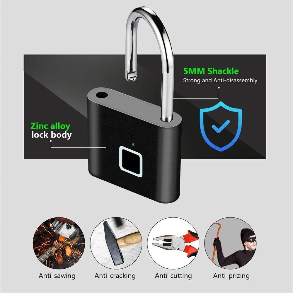 đ Cadenas Intelligent Ă Empreinte Digitale â SĂ©curitĂ© Sans ClĂ©, Sans Code, Sans Stress