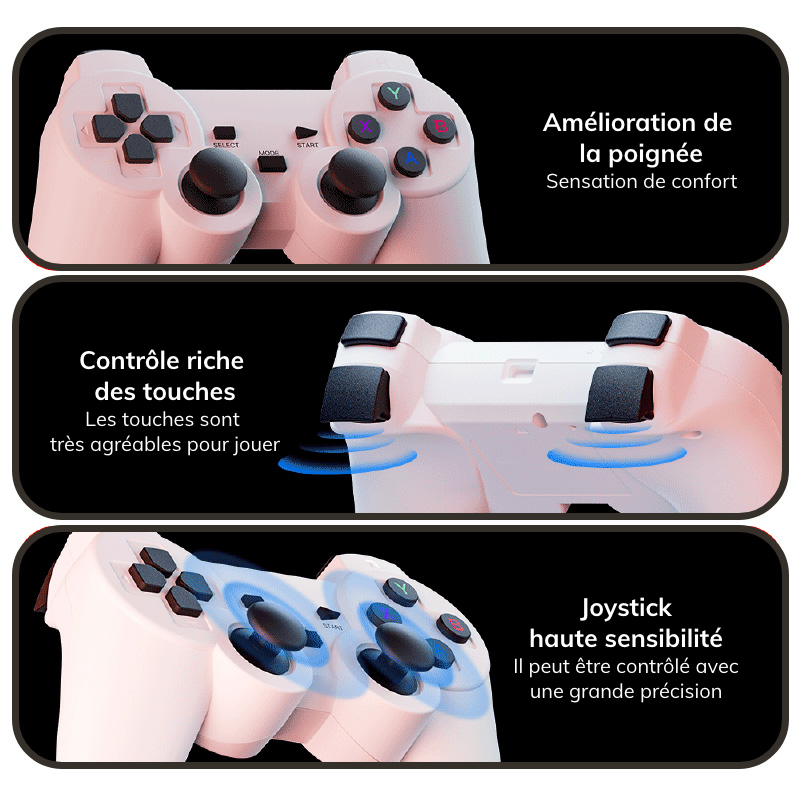 Projecteur 4K + 2 manettes (Smart TV Intégrée + Android + Console 25 000 Jeux vidéo)