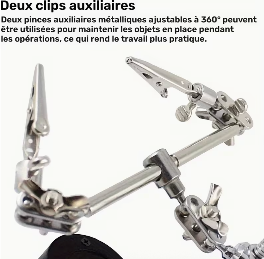 đ§ Station de Soudage avec Loupe et Pinces de PrĂ©cision đȘ Support 3e Main IdĂ©al pour RĂ©parations, Soudures & Travaux de DĂ©tail đ