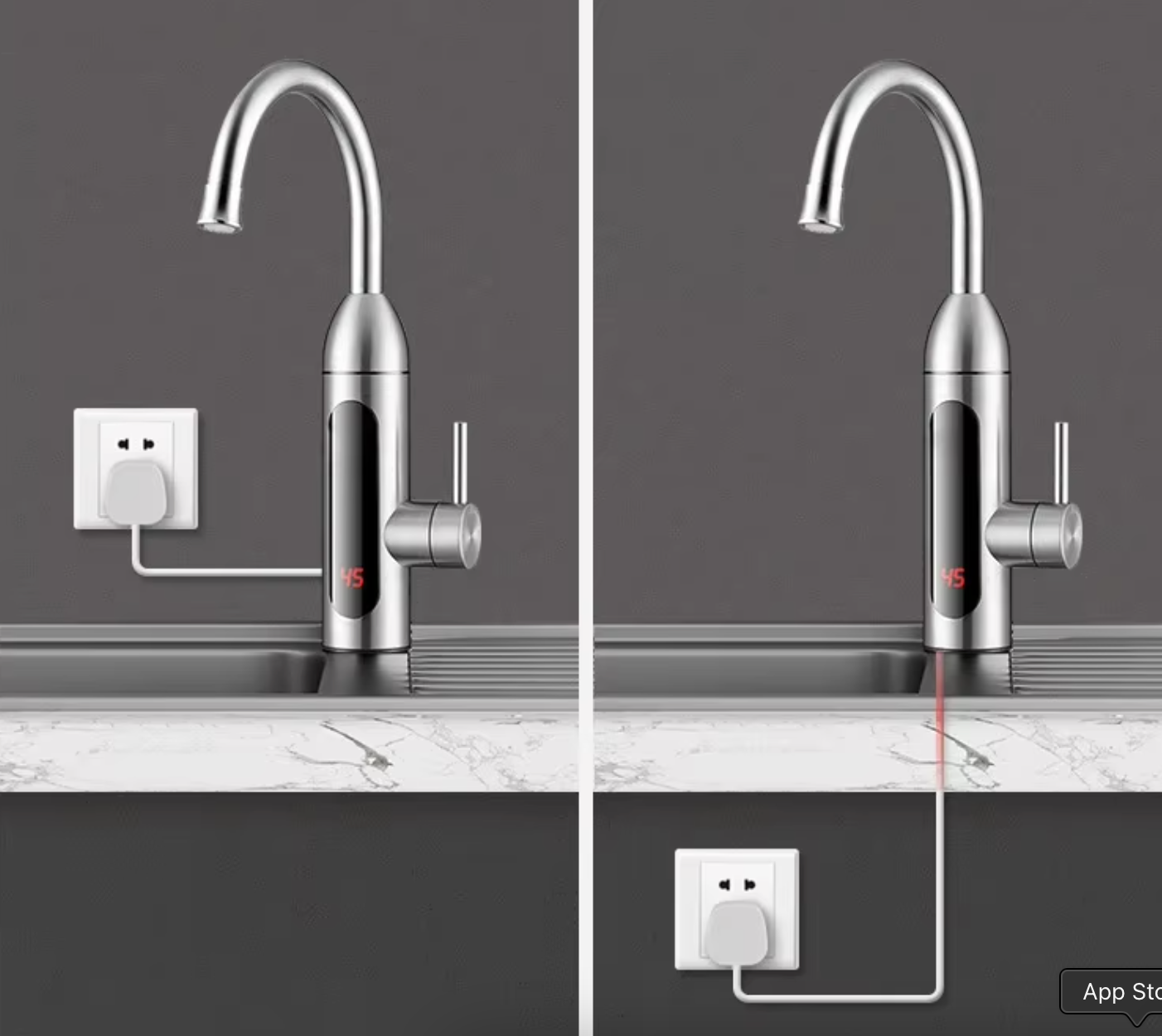 Robinet Chauffant Instantané 360° – Eau Chaude en Quelques Secondes !