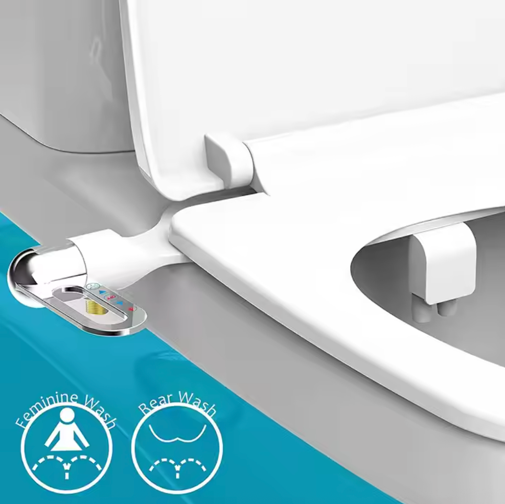 🚽✨ Accessoire de Toilette Bidet – Jet Réglable pour Siège Standard