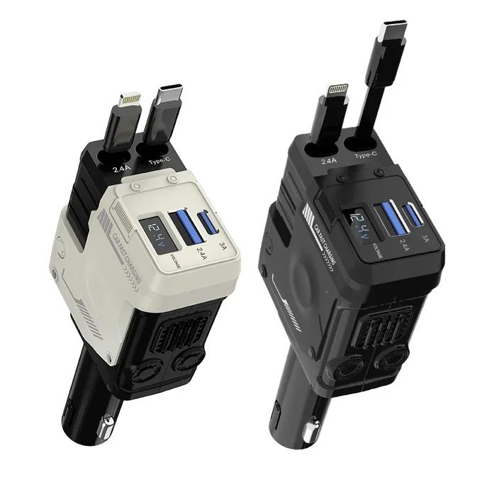 Chargeur de Voiture Ultra Rapide à Multiports – Puissance et Vitesse Maximales