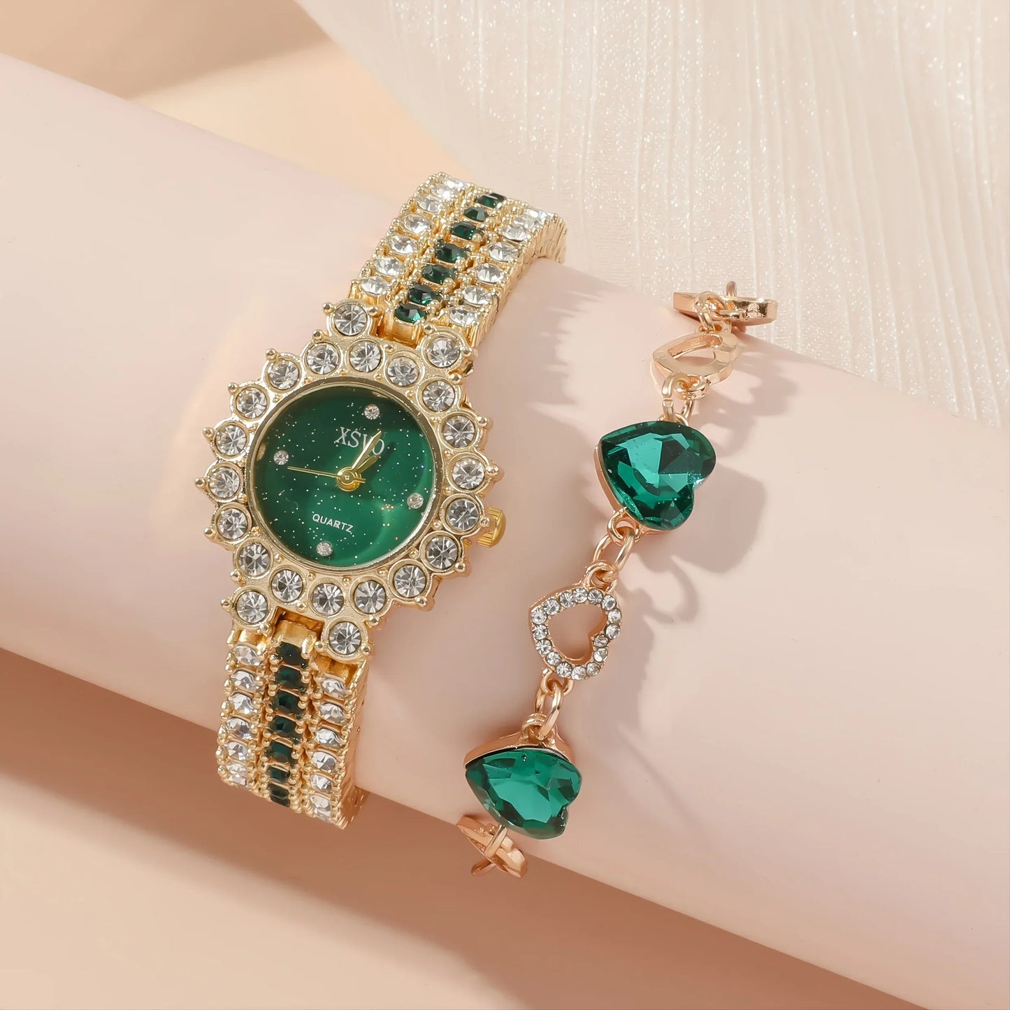 Coffret Montre & Bijoux "Émeraude Royale" – Élégance et Raffinement Inégalés!