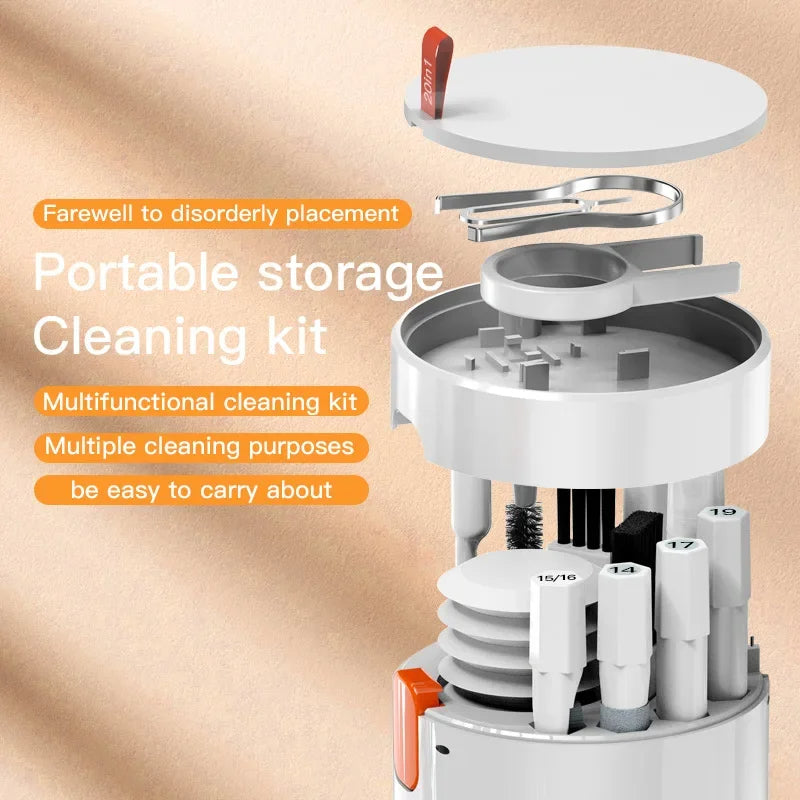 Kit de Nettoyage 20 en 1 – Prenez Soin de Vos Appareils en Toute Simplicité ! ✨📱