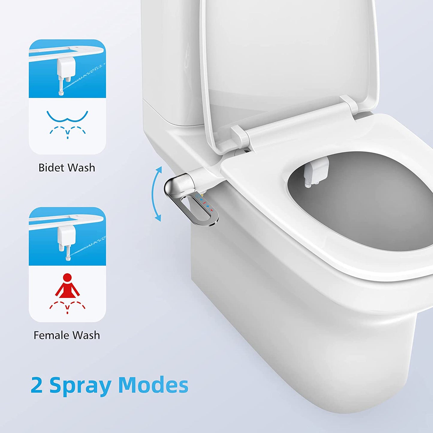 🚽✨ Accessoire de Toilette Bidet – Jet Réglable pour Siège Standard