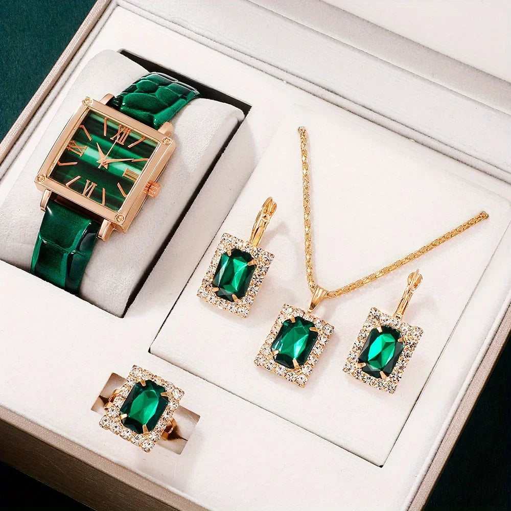 Pack Montre & Bijoux Emeraude – L’élégance intemporelle du vintage
