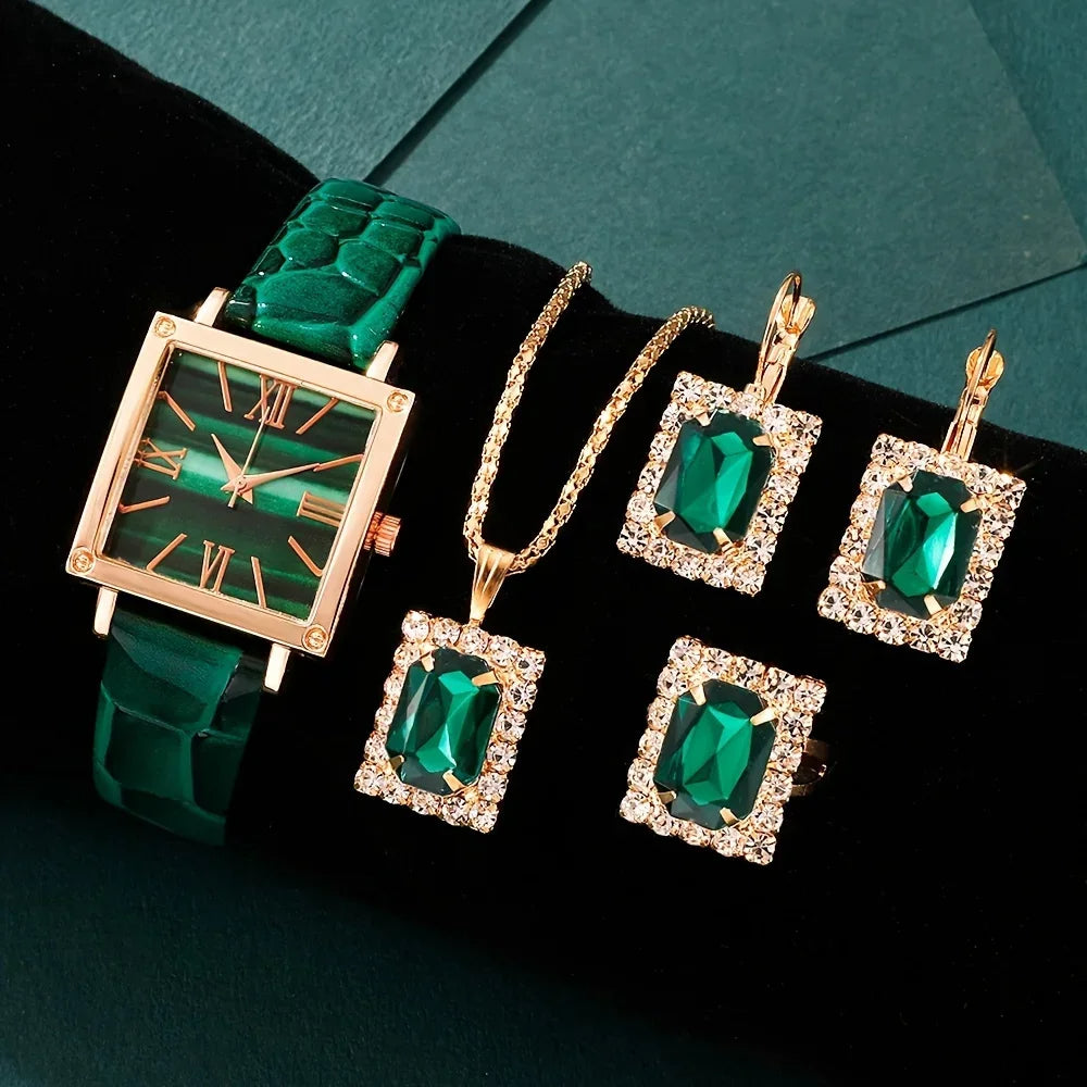Pack Montre & Bijoux Emeraude – L’élégance intemporelle du vintage
