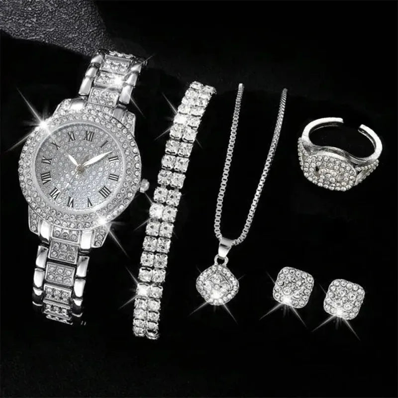 Coffret Montre & Bijoux "Brillance Éternelle" – Élégance et Luxe Intemporel