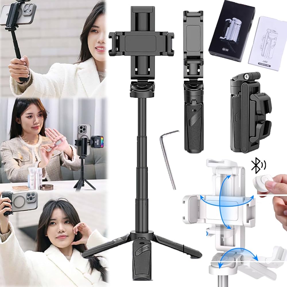 Trépied Smartphone Pro 360° avec Télécommande & Charge USB-C
