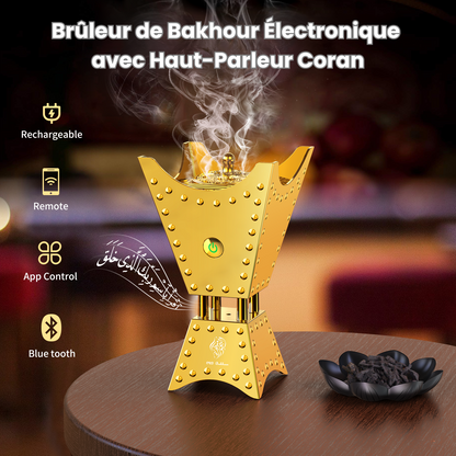 Brûleur de Bakhour Électronique avec Haut-Parleur Coran – Offre Ramadan Disponible à Conakry !