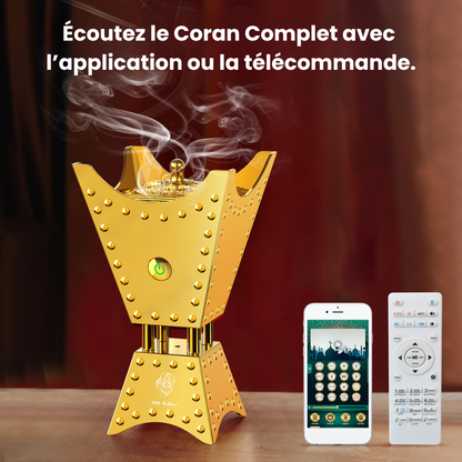 Brûleur de Bakhour Électronique avec Haut-Parleur Coran – Offre Ramadan Disponible à Conakry !
