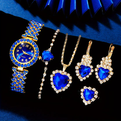 Ensemble Royal Bleu Doré & Bijoux de Luxe pour Femme – Élégance et Raffinement Inégalés