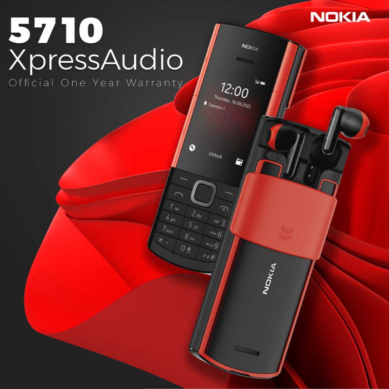 Nokia 5710XA YT - Téléphone Futuriste avec écouteurs Intégrées