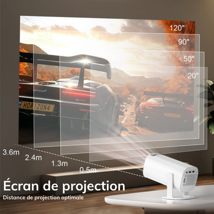 Projecteur 4K + 2 manettes (Smart TV Intégrée + Android + Console 25 000 Jeux vidéo)