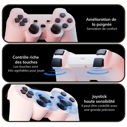 Projecteur 4K + 2 manettes (Smart TV Intégrée + Android + Console 25 000 Jeux vidéo)