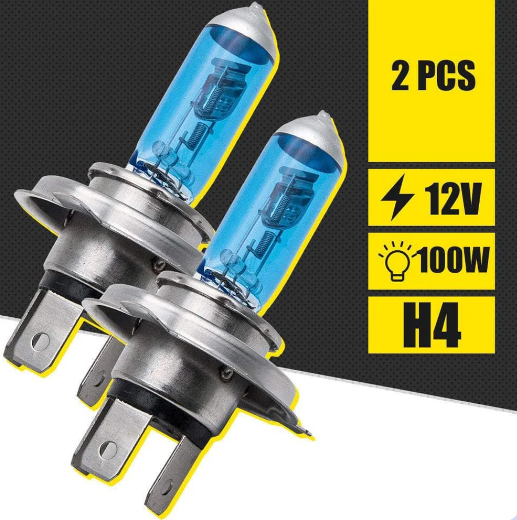 Ampoules halogènes H4 pour phares de voiture en verre dur