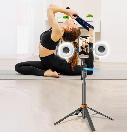 📸 Trépied Selfie 180cm avec Suivi de Visage, Double Lumières LED et Télécommande