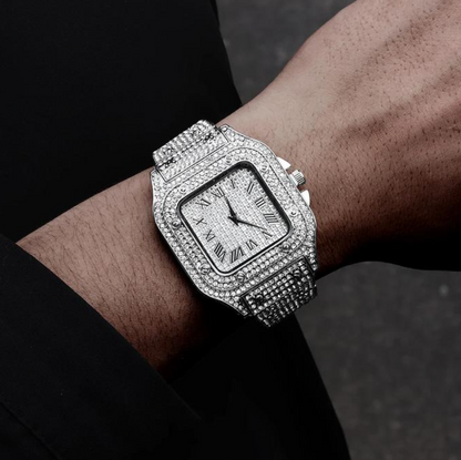 Montre Élite Sertie de Pierres éclatantes Pour Homme