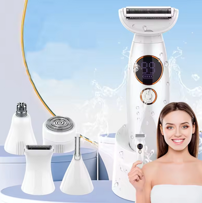 💈 Rasoir 5 en 1 Lavable – Épilation, Tondeuse Corps & Cheveux, Kit de Toilettage Complet