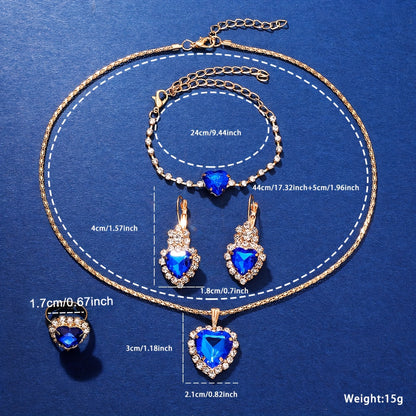 Ensemble Royal Bleu Doré & Bijoux de Luxe pour Femme – Élégance et Raffinement Inégalés