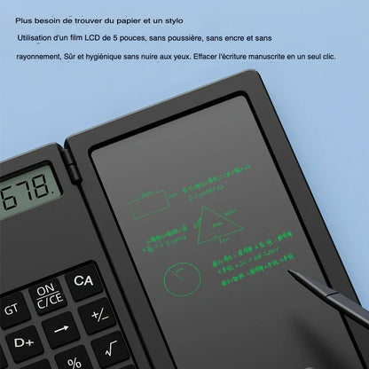 Calculatrice avec Tablette d'Écriture – Calculez, Notez, Effacez en Un Geste !