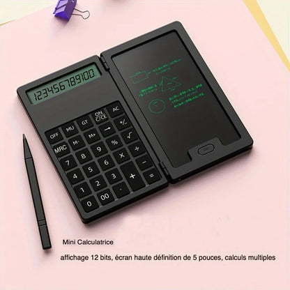 Calculatrice avec Tablette d'Écriture – Calculez, Notez, Effacez en Un Geste !