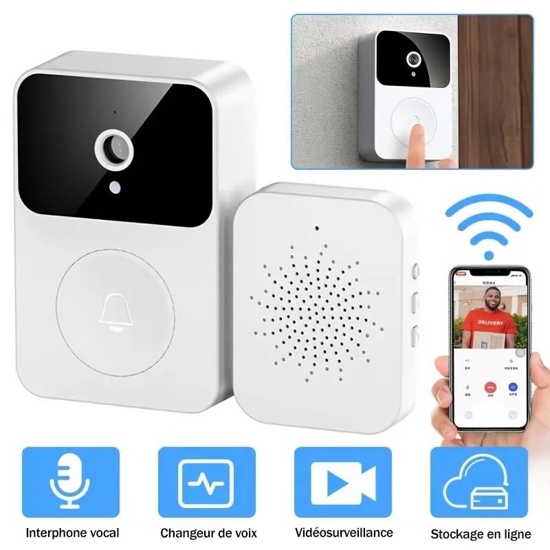 VisioSonnette Intelligente 🚪🔔 Caméra HD 📷💡 pour Sécurité Maison 🏠🔒