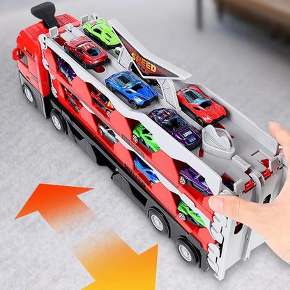 🚛 Camion Transformable : Du Transport à l’Action en Un Instant ! 🔥🏎️