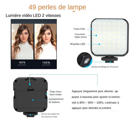 📸 Kit Vlogging Complet avec Micro, Lumière LED & Trépied – Idéal Créateurs & TikTok Lives