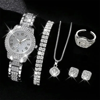 Coffret Montre & Bijoux "Brillance Éternelle" – Élégance et Luxe Intemporel
