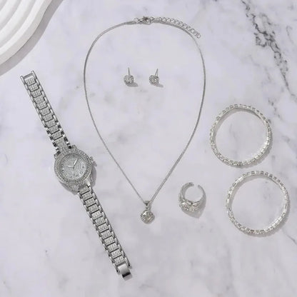 Coffret Montre & Bijoux "Brillance Éternelle" – Élégance et Luxe Intemporel