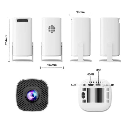 Projecteur 4K + 2 manettes (Smart TV Intégrée + Android + Console 25 000 Jeux vidéo)